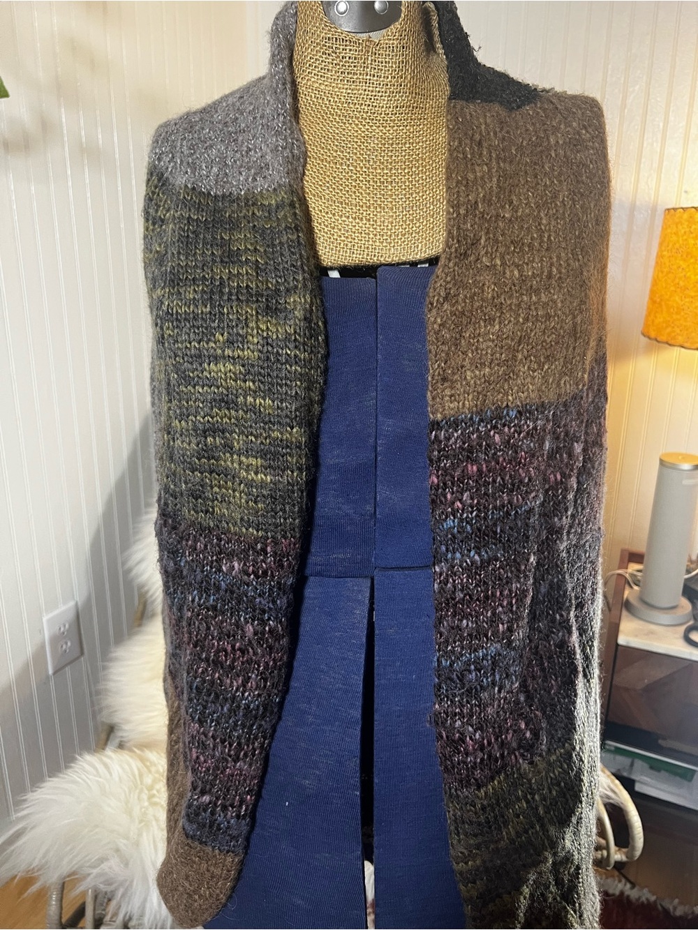Cozy A.Giannetti Multicolor wool blend Knit Women's Sweater Cardigan